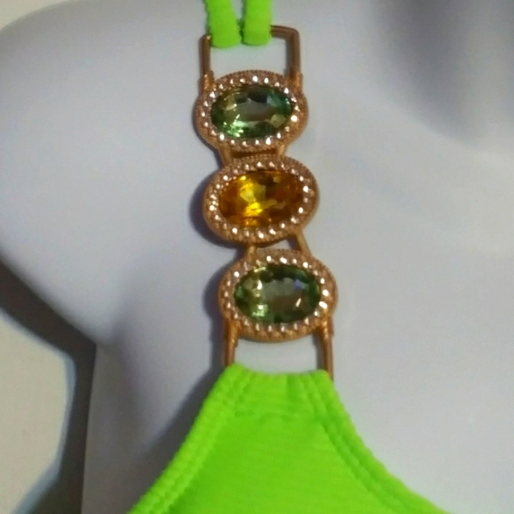 Lime Green One-Shoulder Top - Picture 2 of 6